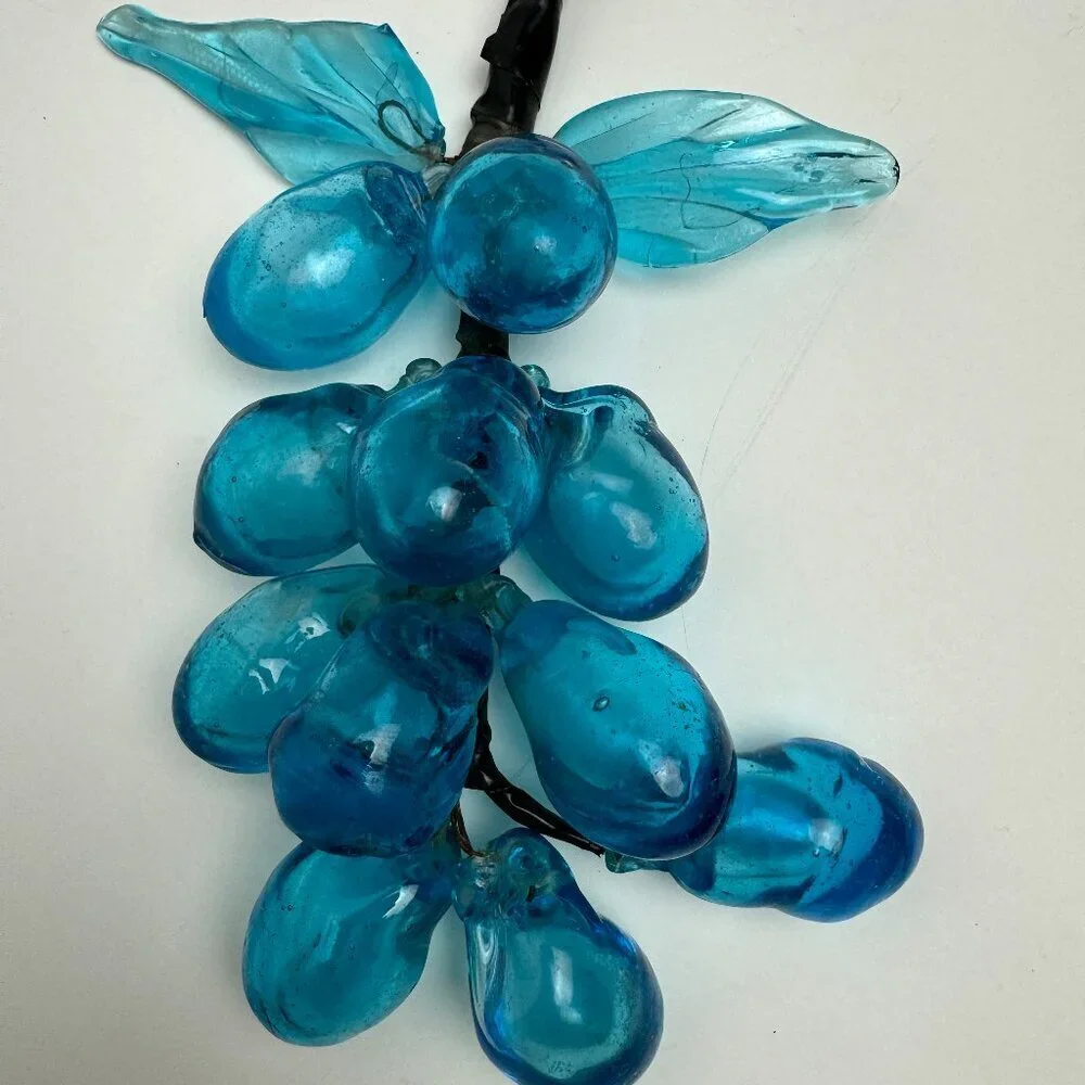 RARE Vintage ART Blue Glass